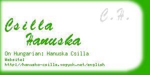 csilla hanuska business card